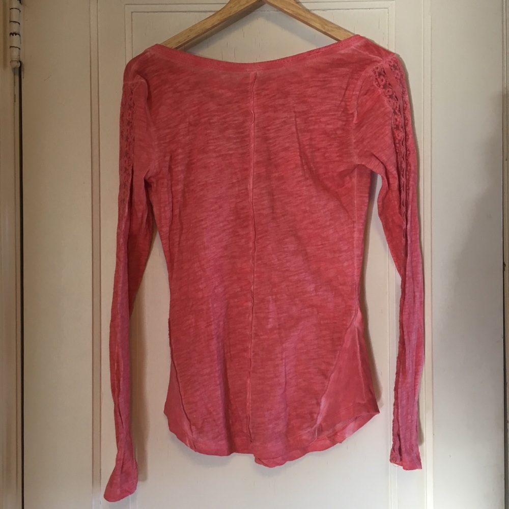 Free People Shell Stitch Lace Henley - Picture 6 of 7